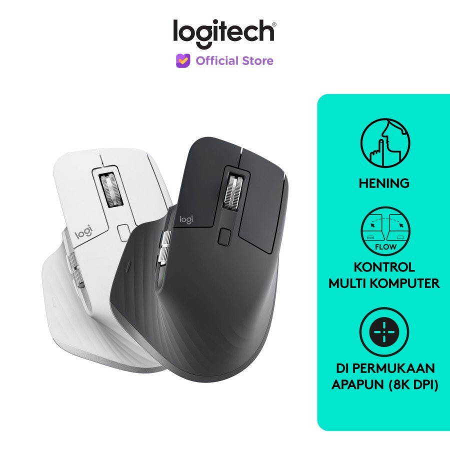 Mouse Logitech MX Master 3S Wireless Bluetooth Quiet Click 1000DPI