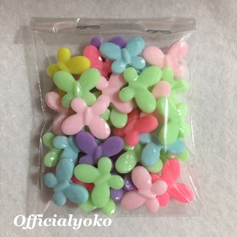 Manik Kupu Kupu Aklirik Warna Pastel #5 (15gram)