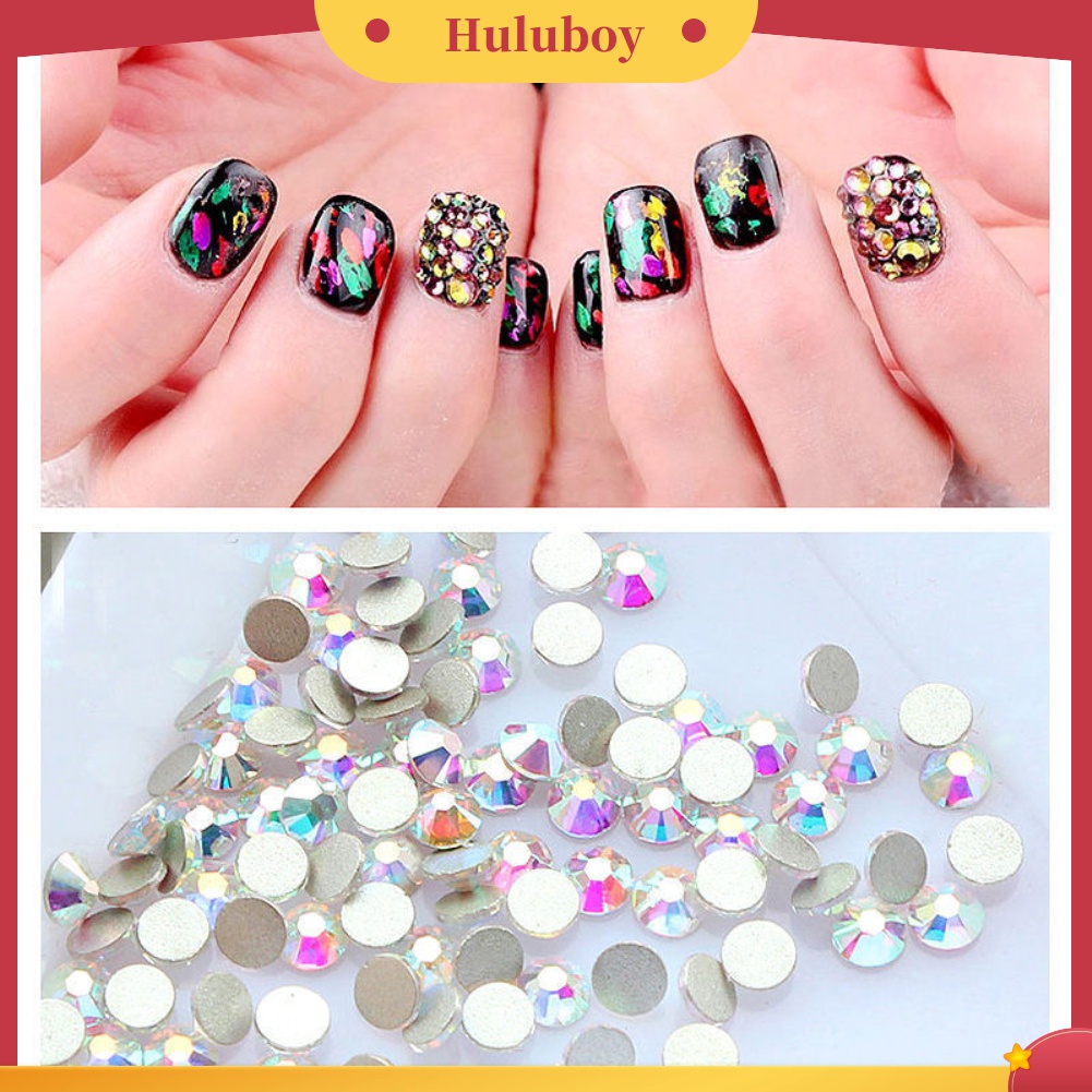 Huluboy Huluboy♡ Stiker Berlian Imitasi Glitter 3D Untuk Dekorasi Nail Art DIY