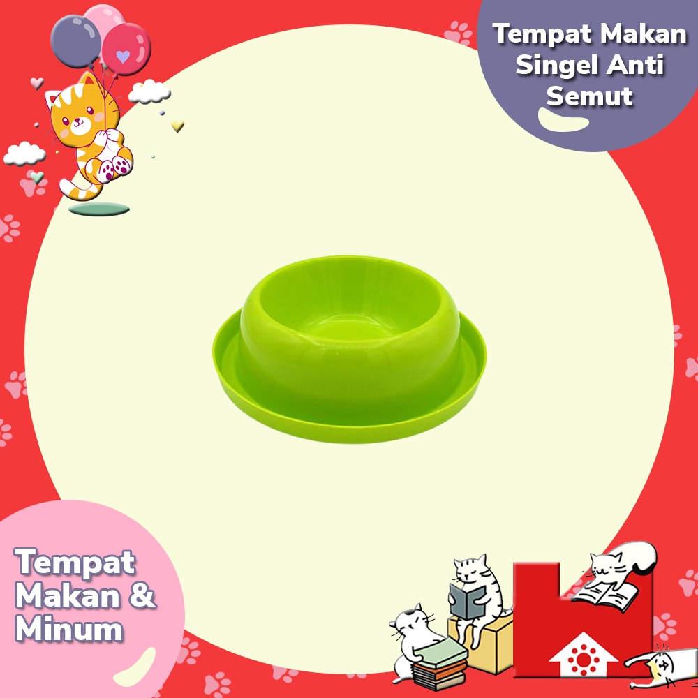 Tempat Makan Kucing &amp; Anjing Single Anti Semut - Pet Bowl Single