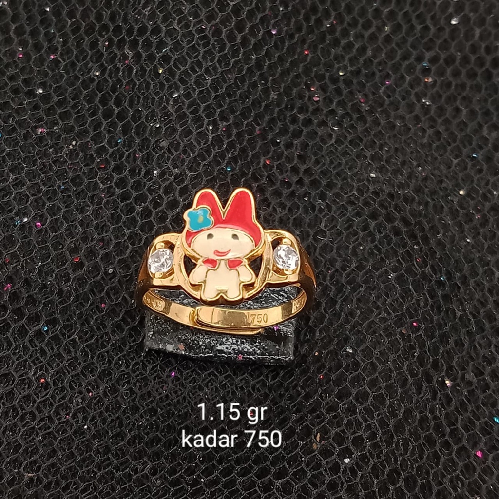 Cincin Anak Emas 17K - 1.15 gr Kadar 750 - 455