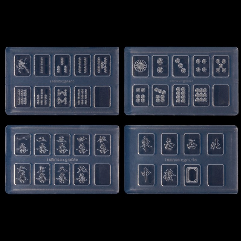 Cetakan Resin Bentuk Mahjong China Bahan Silikon Untuk Kerajinan Kuku