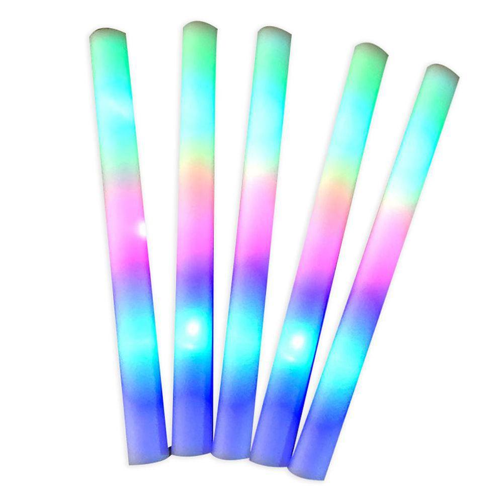 Solighter 1/5pcs Acara Stik Busa LED Kedip Warna-Warni Untuk Festival Pesta Glow in the Dark Cheer Tube
