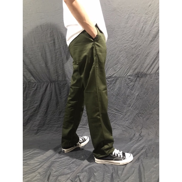 Chino Selvedge Regular Fit Transworld Hitam Army Cream