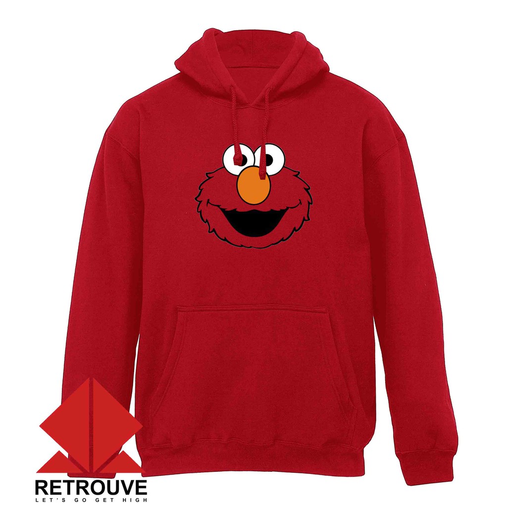 Jaket Sweater Hoodie Elmo - Merah