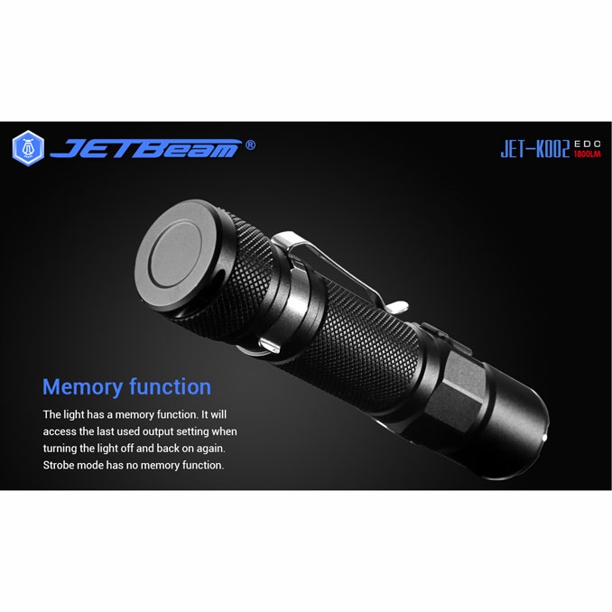 JETBeam Senter LED CREE XHP35 1800 Lumens - KO-02 - Black