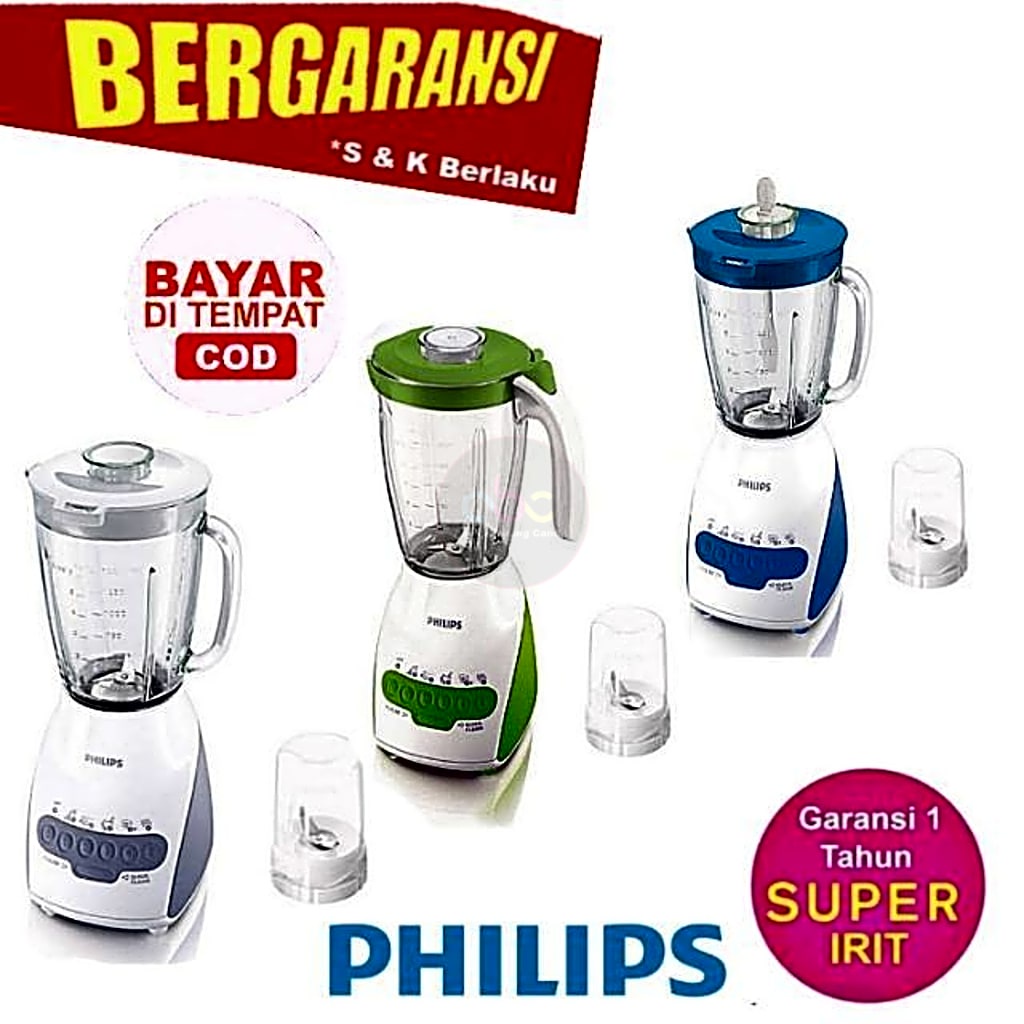 Blender philips 2 liter HR-2116 kaca beling kuat dan irit blender juicer fruit bergaransi