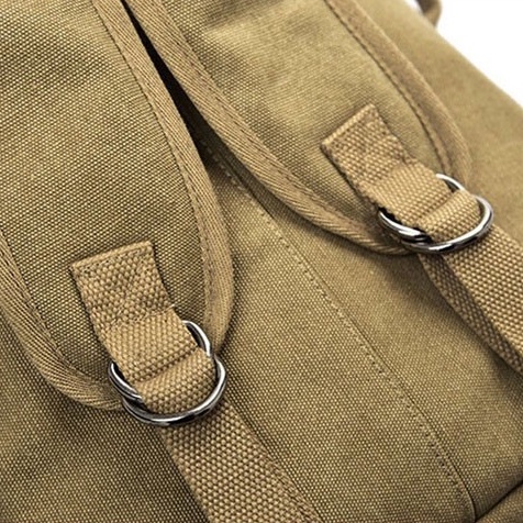 Tas Ransel Kanvas Gaya Militer Unik Vintage Antik Super Besar Gaya Veteran Perang Pulang Kampung Travel besar Large Capacity Backpack Tactical Military Army Rucksack Men Women Canvas Climbing Travel Camping Sports Bucket Shoulder Bag