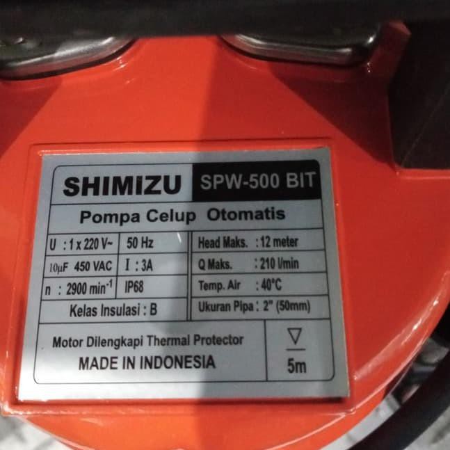 Pompa Celup Air Kotor Otomatis Shimizu Pompa Shimizu Spw-500Bit Primawahana