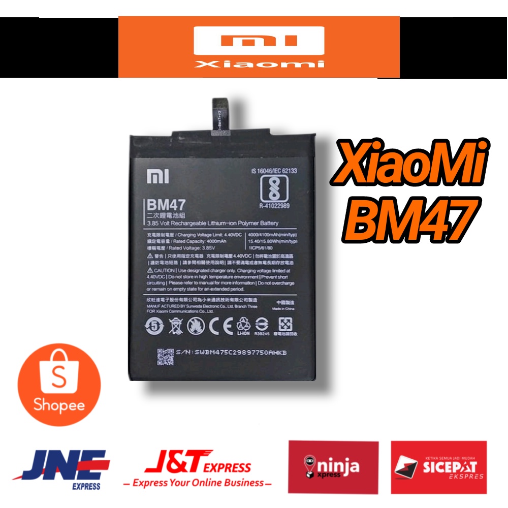 Baterai Baterry Batre Xiaomi Redmi 3 3s 3 pro 3x BM47 BM-47 ORIGINAL HARGA GROSIR DIST