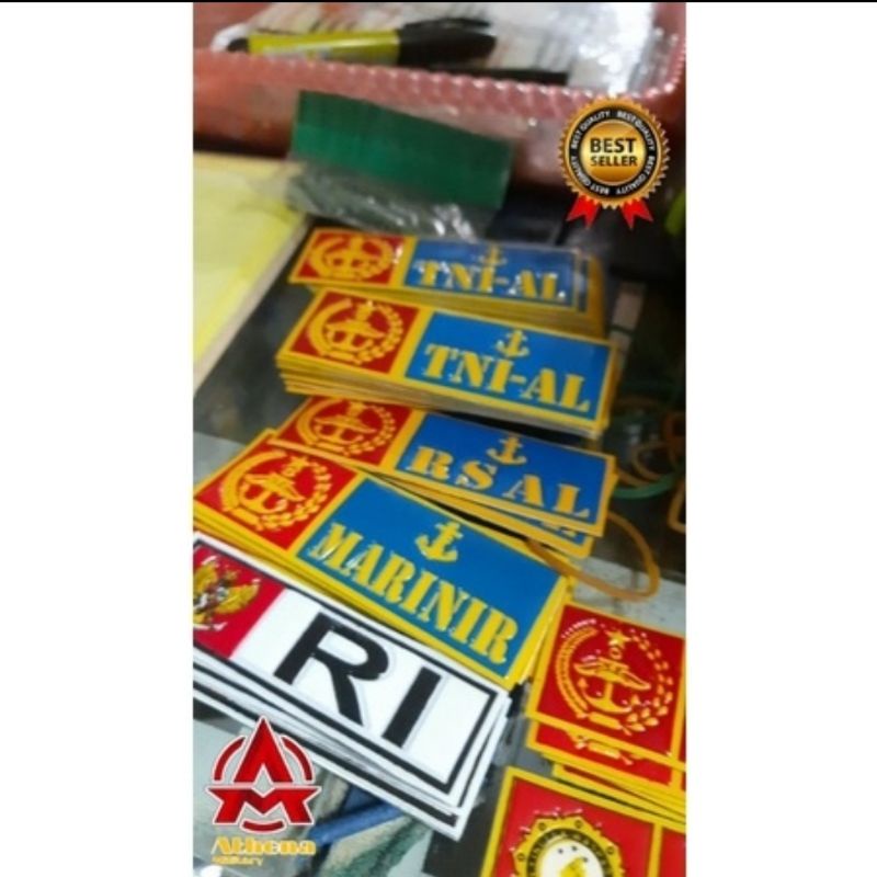 Stiker Plat motor RS AL | stiker plat mobil RSAL |Stiker plat embos