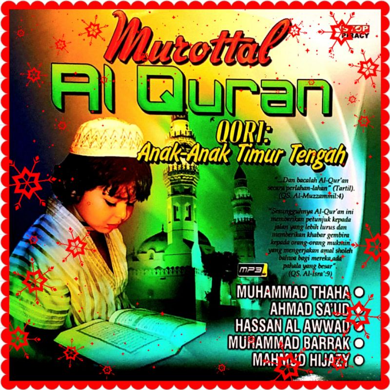 KASET CD MP3 AUDIO PENGAJIAN MUROTTAL AL QURAN FULL 30 JUZ VERSI ANAK-ANAK TIMUR TENGAH - KASET LAGU