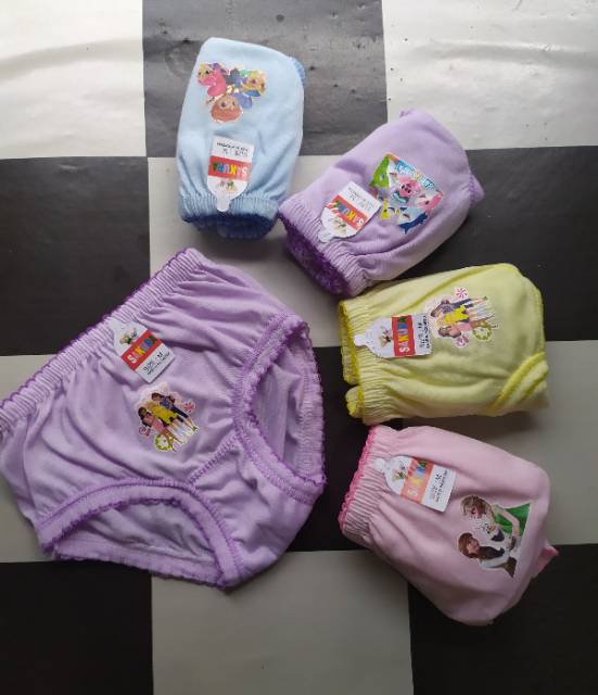 6pcs | celana dalam anak perempuan size 2-8 tahun || cd anak perempuan || daleman anak