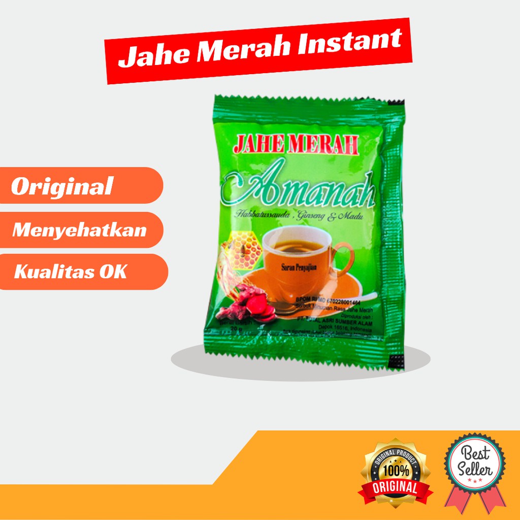 

Jahe Merah Amanah Instan Bubuk Sachet