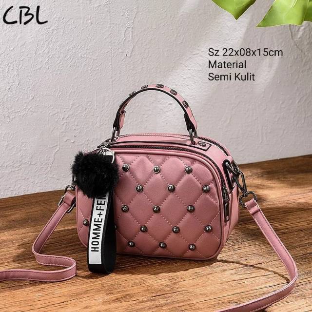 Sling bag cbl stud mewah tas selempang wanita