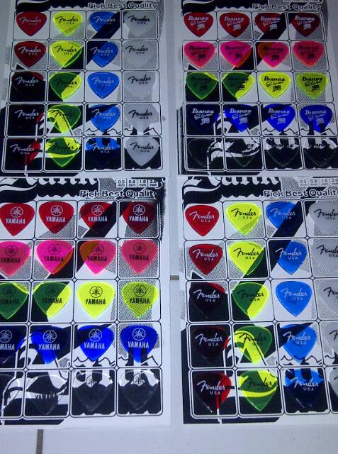 Pick Gitar 2mm Selembar 20 biji Segitiga Triangel