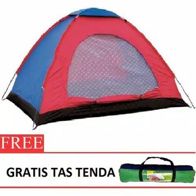 【COD】 Tenda Dome 2/3 Orang Single Layer` 2P Anti Air Waterproof` Kemah Outdoor Camping Indoor 3P