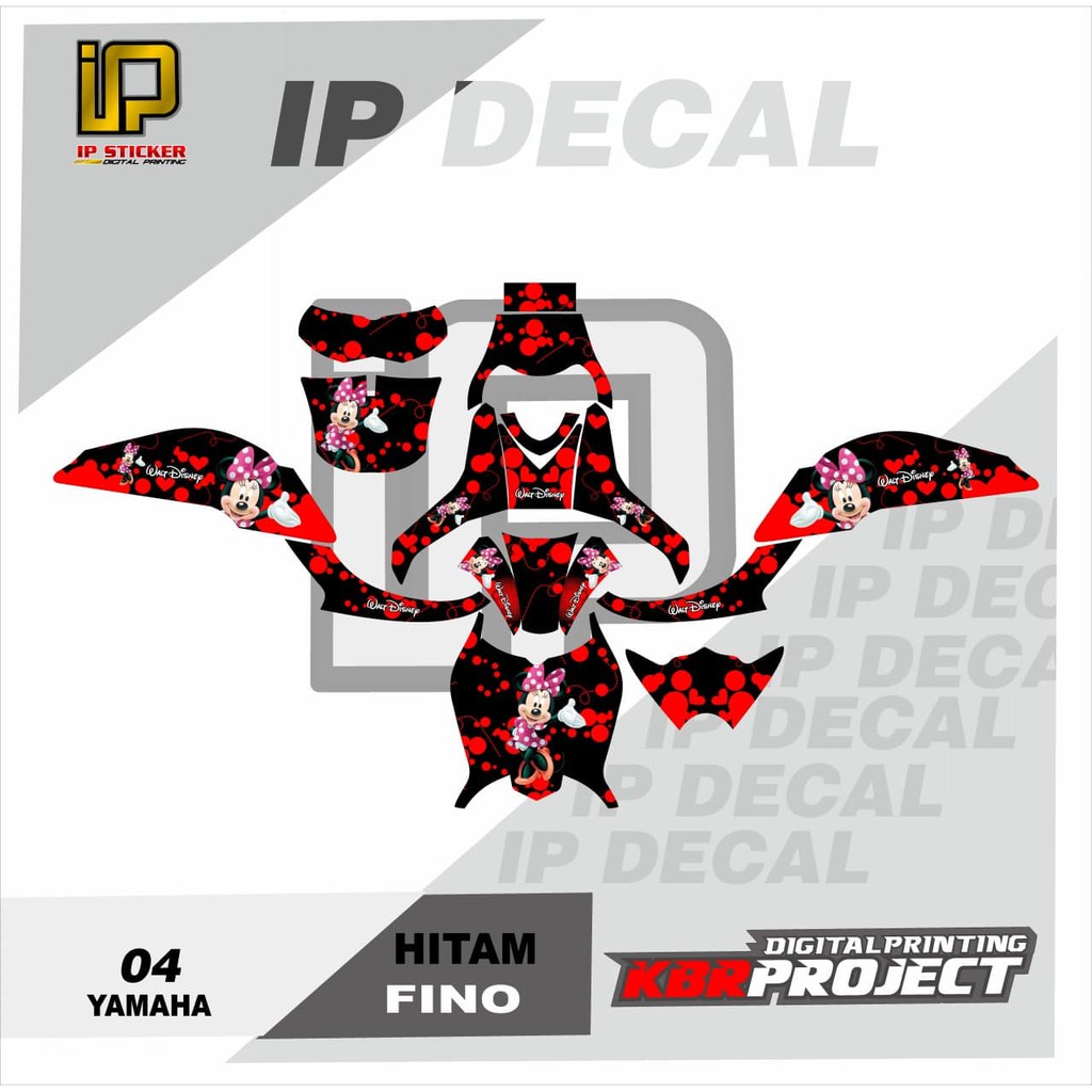 DECAL FINO STICKER VARIASI MOTIF GRAFIS DECAL MOTOR YAMAHA FINO 04 CUSTOM BEBAS BISA