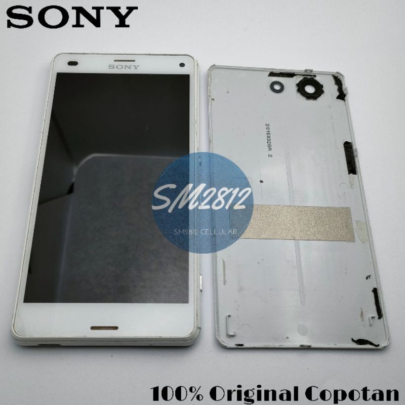 LCD Touchscreen Frame Sony Xperia Z4 Compact SO-04G Lengkap Tombol Power Volume Original Copotan