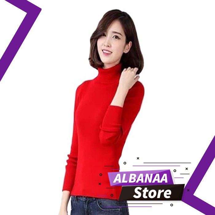 Blus Sifon - Blouse Wanita - Atasan Wanita Blouse Wanita Putih Korea Jumbo Big Size Xl Turtleneck