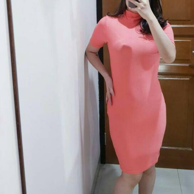 baju murah 5042 dean dress bodycon rajut knit melar