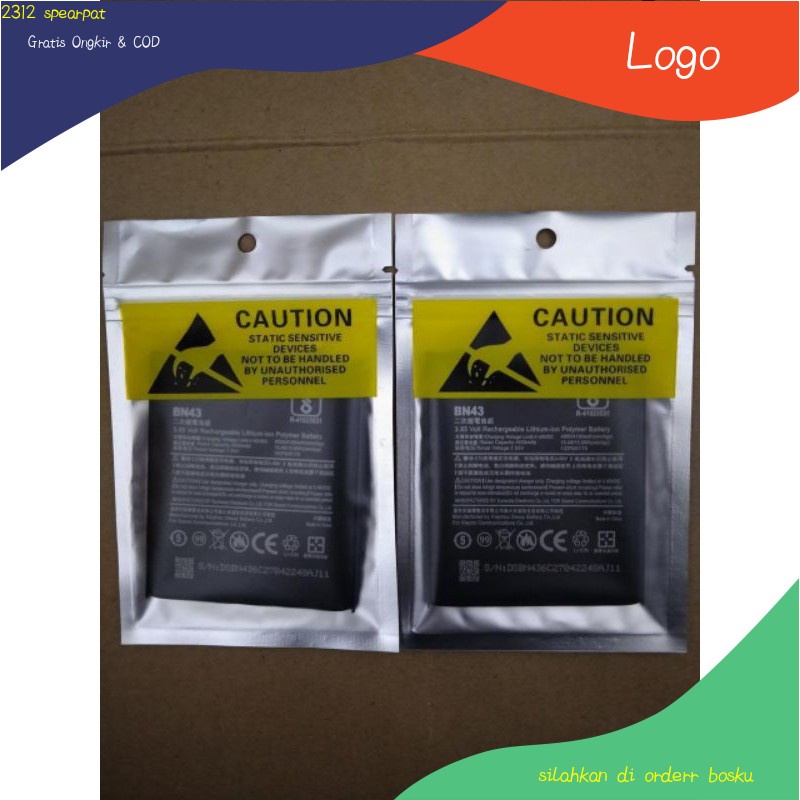 BATRE BATERAI BATERAY BATU HP XIAOMI REDMI NOTE 4X BN43