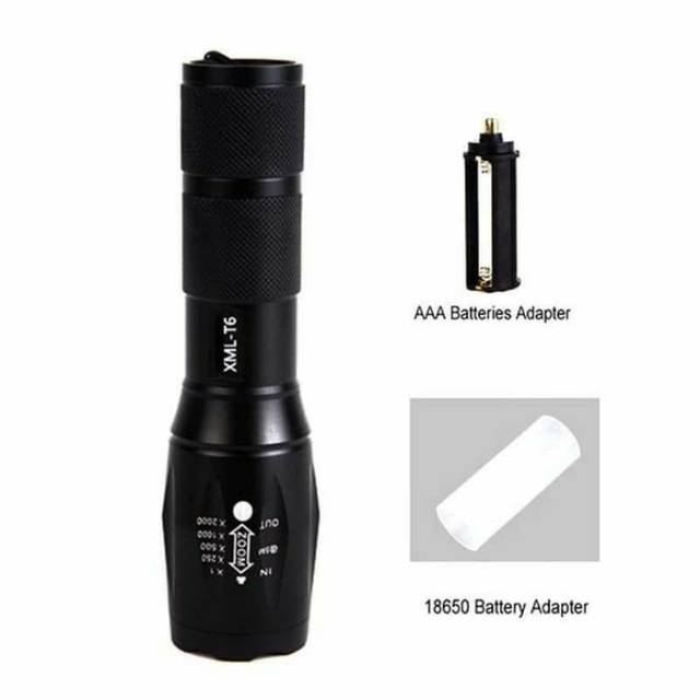 Senter LED Cree E17 S Mini XM-L T6 Zoom Tahan Air 3800 Lumens Taffware Termurah