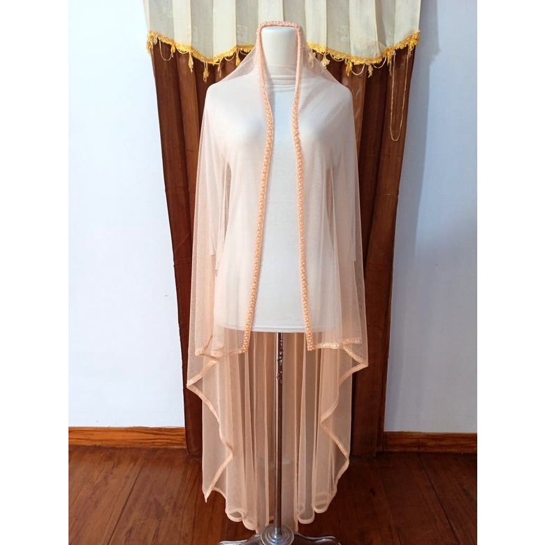 Slayer veil pengantin/kerudung pengantin/hijab pengantin elegan/Veil pengantin/jilbab pengantin SALEM