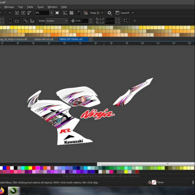 Striping variasi ninja RR wanita berhijab