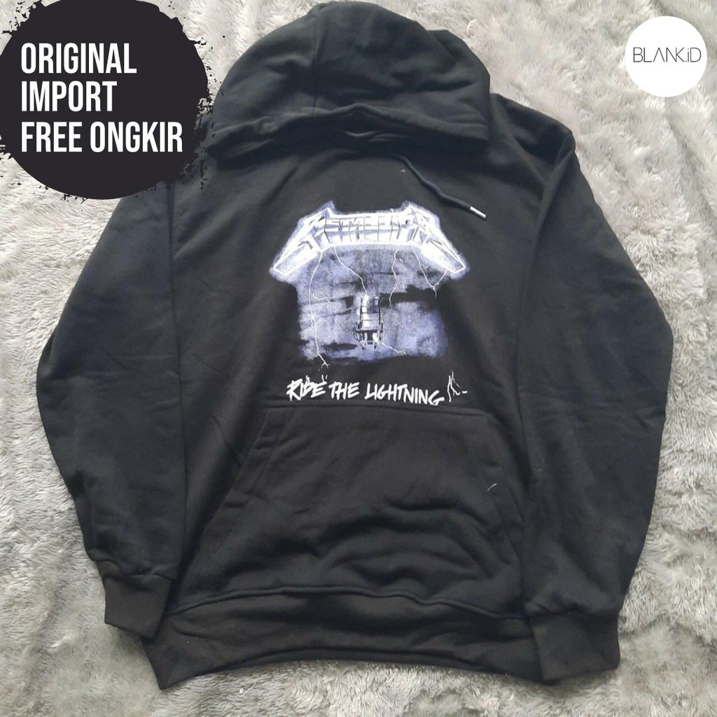 HOODIE HnM METALLICA LIGHTING ORIGINAL - HOODIE HnM ORIGINAL - HOODIE H&M ORIGINAL - JAKET H M ORI