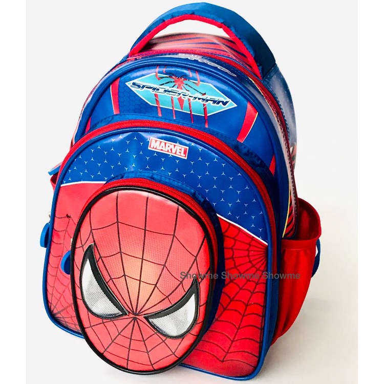 Tas Ransel Anak Sekolah PAUD- TK  Karakter 3D SPIDERMAN , 3 Ruang