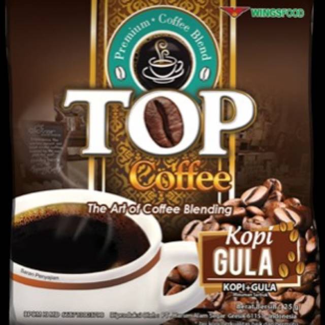 Top coffe kopi + gula sachet 25 gram