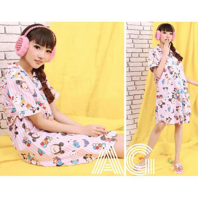 Daster Tsum2-Daster Anak Remaja-Baju Tidur Import-Piyama Kekinian-Al J44 Cuci Gudang