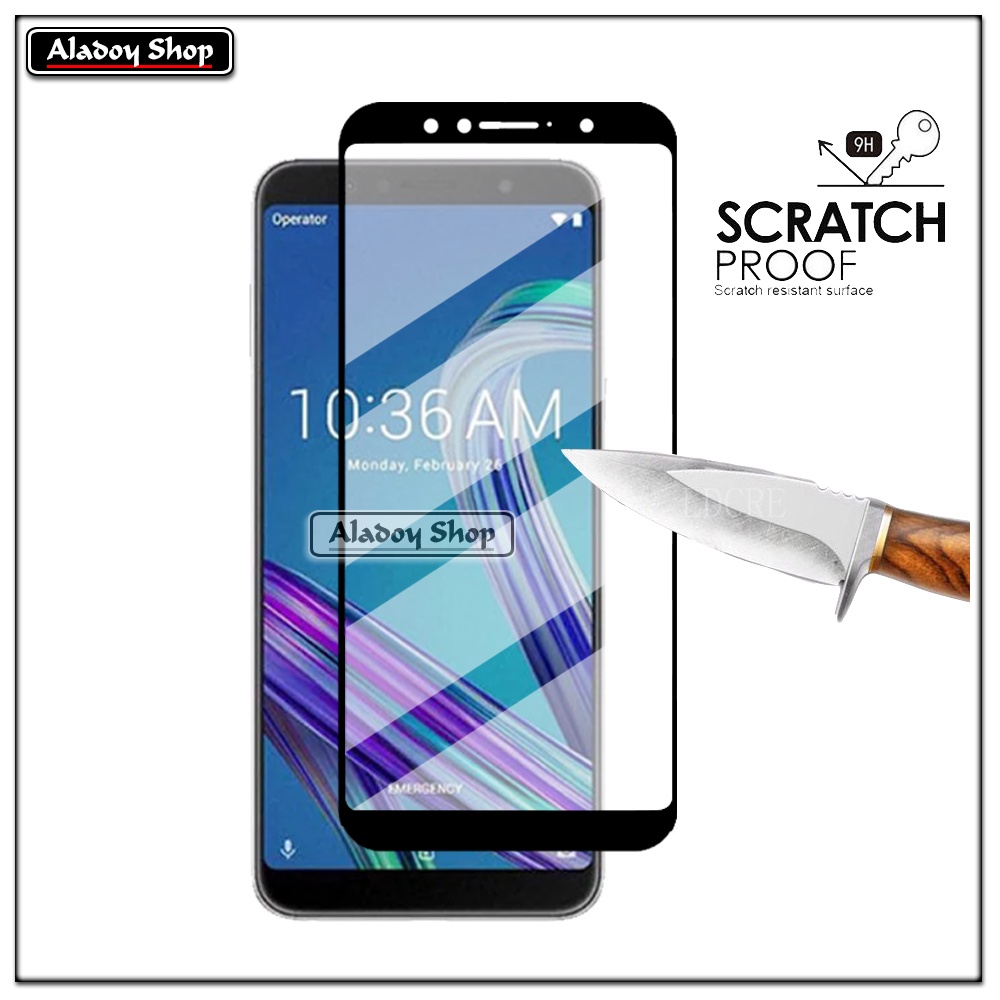 PAKET 3 IN 1 Tempered Glass Layar Asus Max Pro M1 Free Tempered Glass Camera dan Skin Carbon