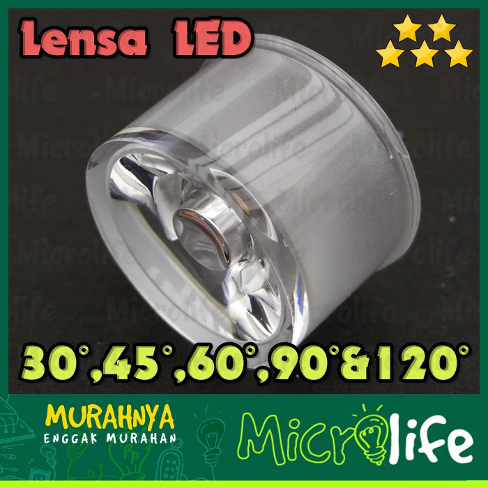 LED Lensa Waterproof Housing Polos 30 45 60 90 120 Derajat