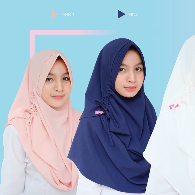 Pasmina Instan safana 2 muka (bahan buble)