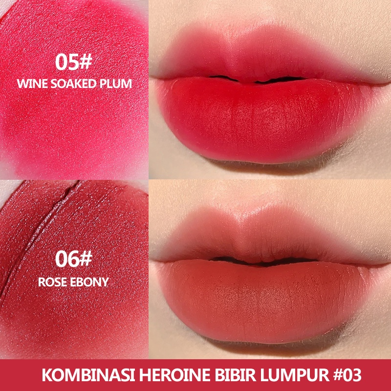 (2PCS)MINSHZEE 2pcs/Box lip gloss Lipgloss matte Lembut Tahan Lama Melembabkan Dengan