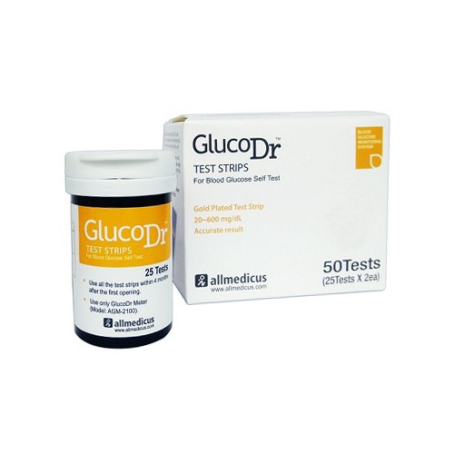 Strip Gula Darah GlucoDr / Glucose Strip Gluco Dr isi 50 strip