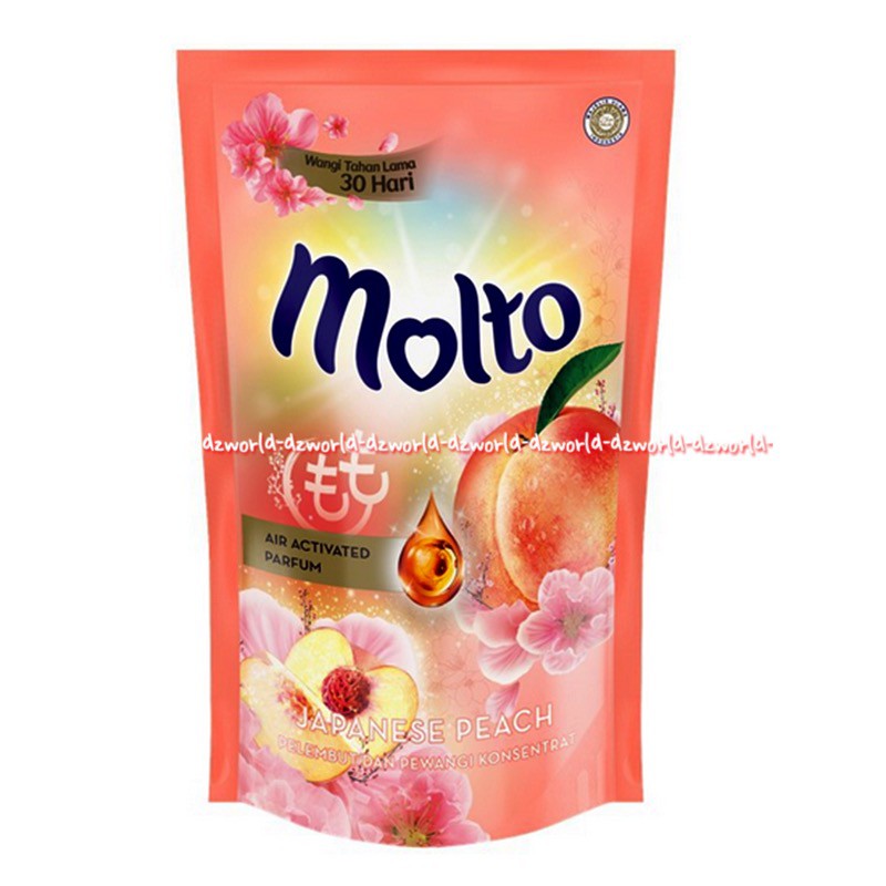 Molto Japanese Peach 720ml Pelembut Pewangi Pakaian Konsentrat Wangi Buah Peach Jepang