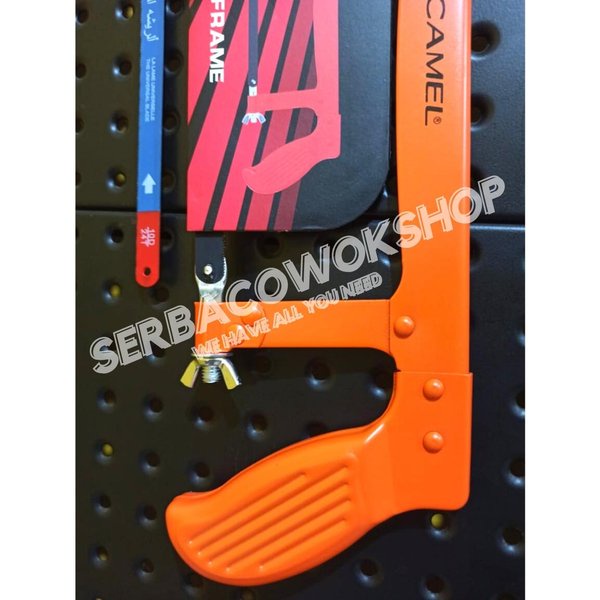 CAMEL Promo Gg Gergaji Besi 12 Inch Heavy Duty 823 HackSaw Bonus Mata Termurah Berkualitas