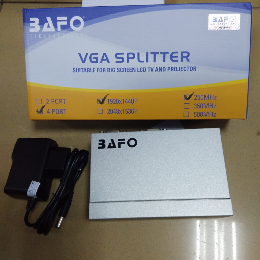 Bafo VGA Splitter 4port 250Mhz