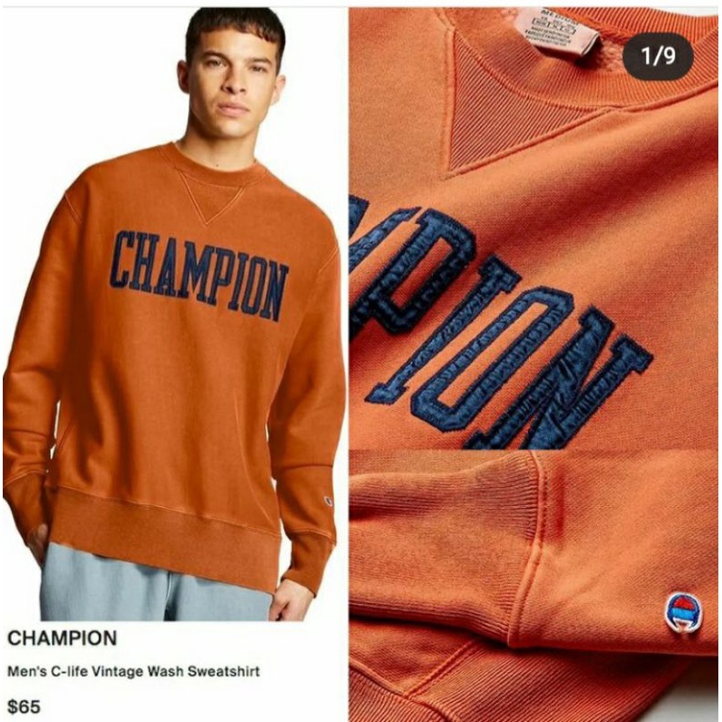 CHAMP*ON CREWNECK VINTAGE WASH