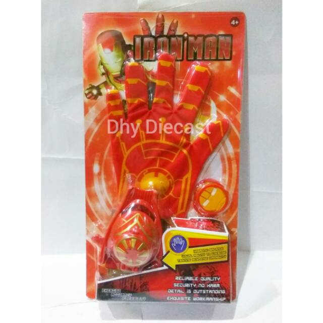 Mainan Jam Tajos dan Sarung Tangan Glove Ironman
