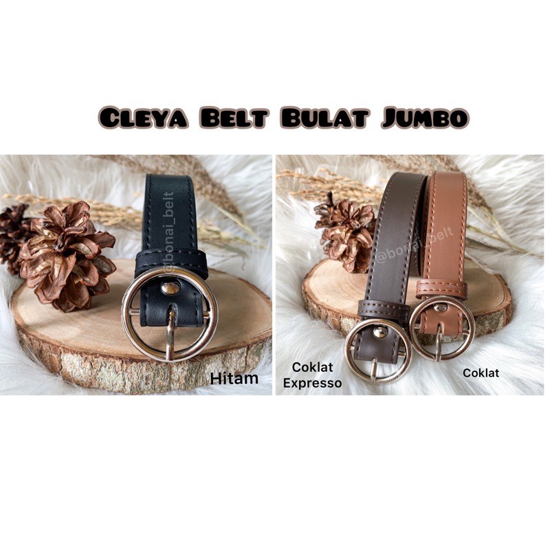 Cleya Belt Bulat Jumbo (Big Size) / Gesper Wanita / Ikat Pinggang Wanita / Women Belt / Gesper Cewek