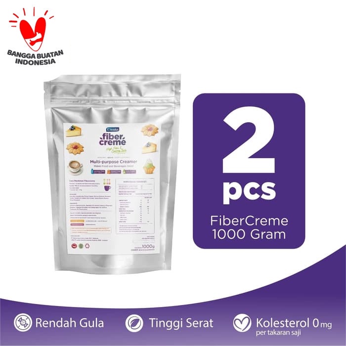 

H2J021 Fiber Creme Multi-Purpose Creamer 1Kg 2 Pcs - Pengganti Santan/Krimer Hyh1Yjj