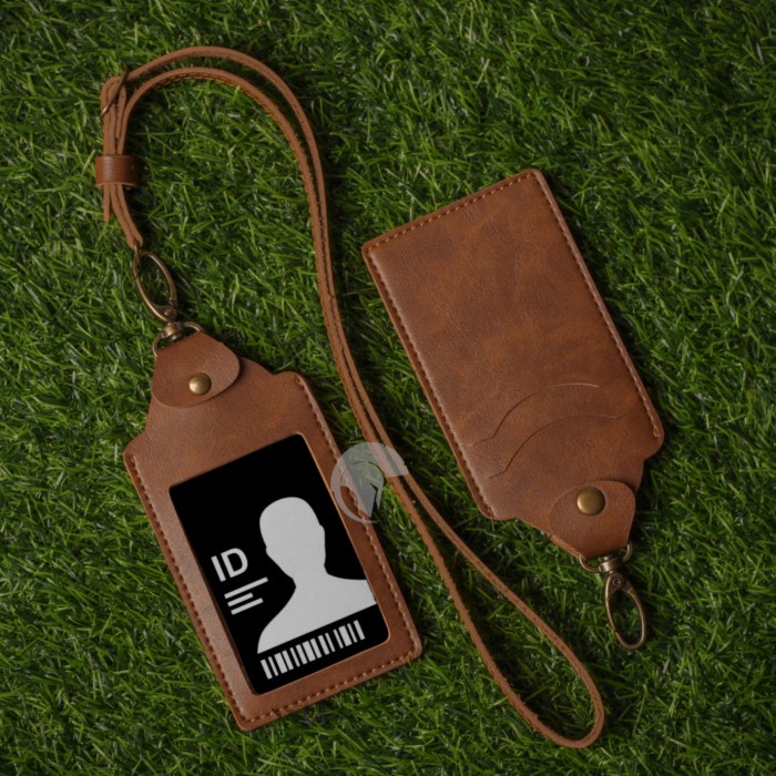 

READY Name Tag Lanyard QUICK COKLAT / ID Card Holder Kantor / Sekolah Murah - Cokelat TERLARIS