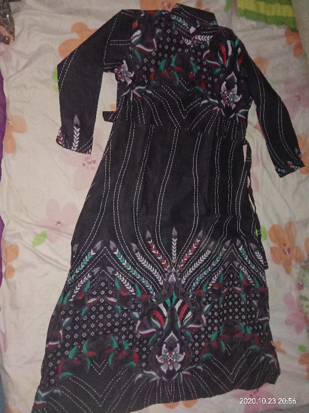 Batik Couple Keluarga Sania Ruffle Ori Ndoro Jowi Dnt Motif Prasasti