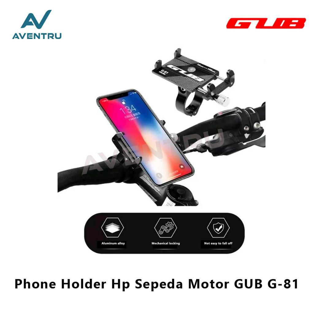 GUB Original Phone Holder Hp Stang Sepeda Motor Alumunium Alloy