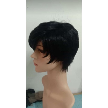 wig pendek human hair rambut asli