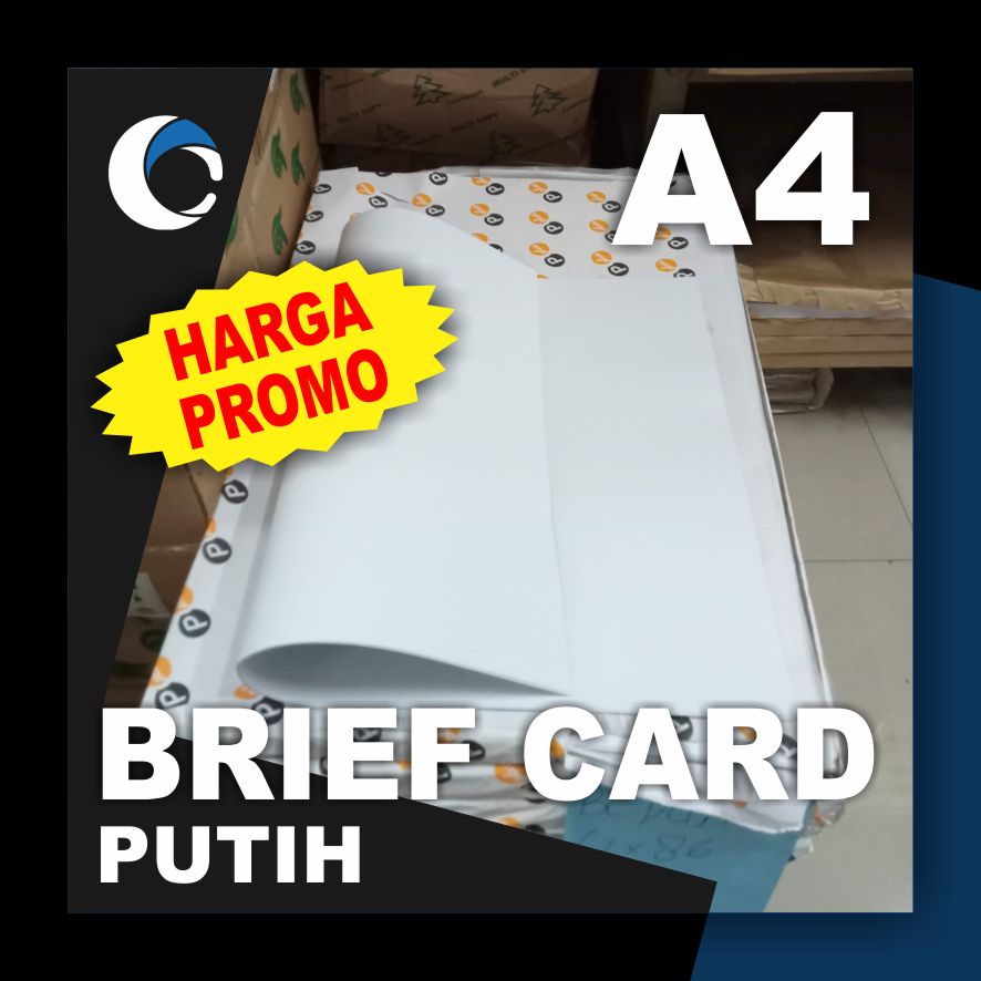 

KERTAS BC / BRIEF CARD PUTIH 160 GSM Uk [ A4 ] 21 cm X 29.7 ( 100 LEMBAR )